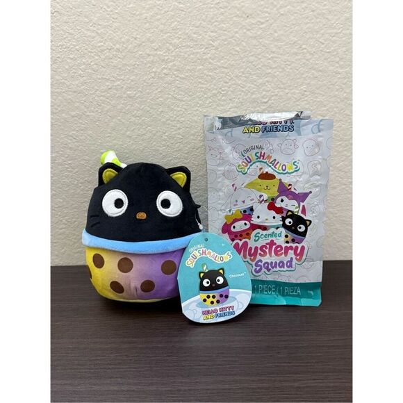 Squishmallows Sanrio Hello Kitty & Friends Boba Scented Mystery Plush - Chococat - Picture 1 of 5